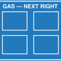 gas next right sign