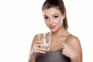 girl with glass of water