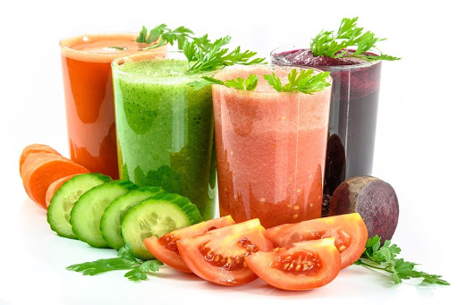 colorful veggie juices