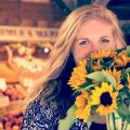 sunflower girl smiling